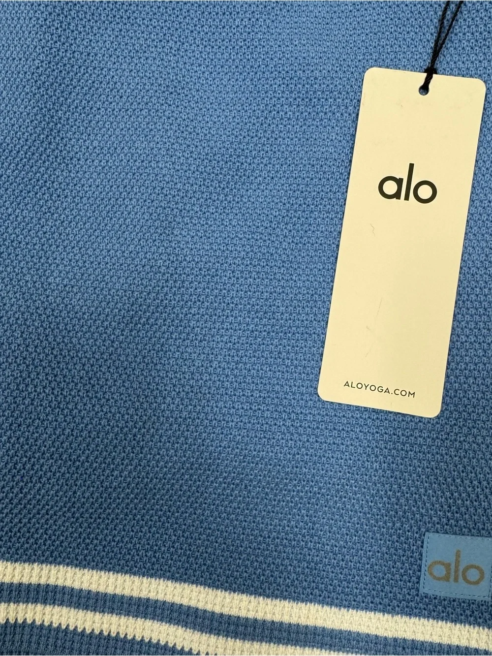 NWT ALO Yoga Tennis Club Sweater Knit Skirt Crystal Clear Blue Medium NEW